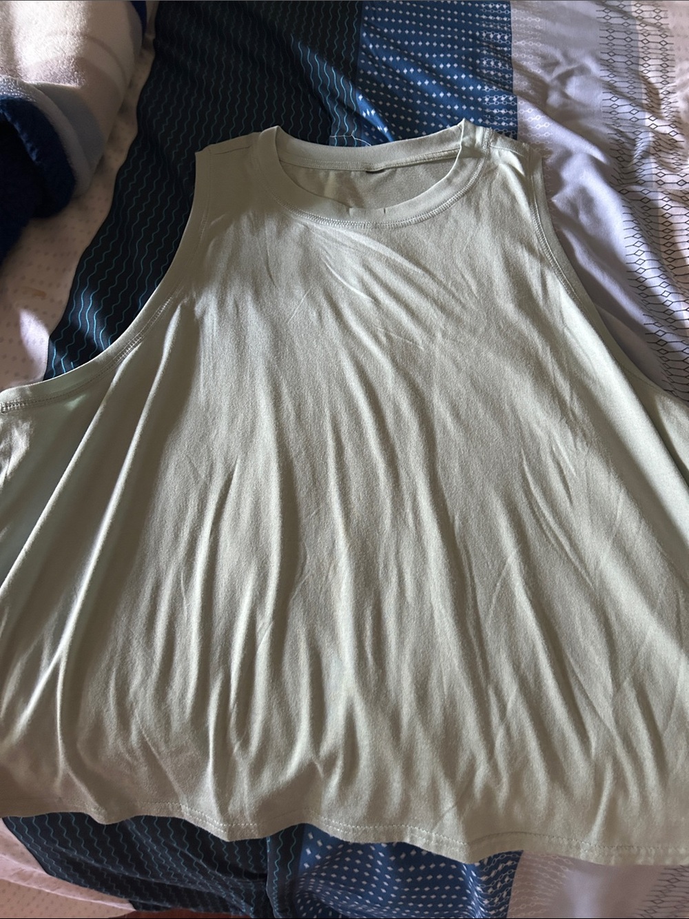 Vuori Light Sage Green Flowy Tank Top